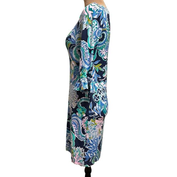 Lilly Pulitzer Sophie Dress UPF 50+ Sirens & Spirits Ruffle Sleeves Resort XXS - Picture 3 of 13